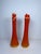 Pair of Bright Orange l.e. Smith Bittersweet Vases For Sale - Image 14 of 14