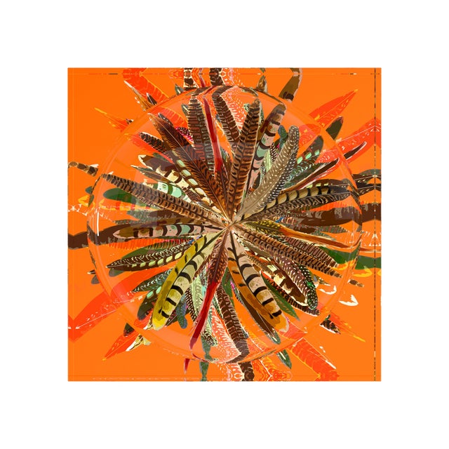 Showcasing a detailed pheasant feather pattern in warm butternut tones, this dish adds a rustic elegance to your space....