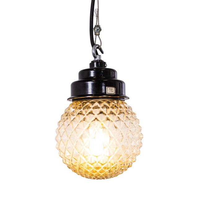 Pineapple Shaped Pendant Lamp, 1950s For Sale