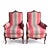 Wood Mid-Century French Style Carved Mahogany Arm Chairs W/ Down Cushions - Pair For Sale - Image 7 of 8