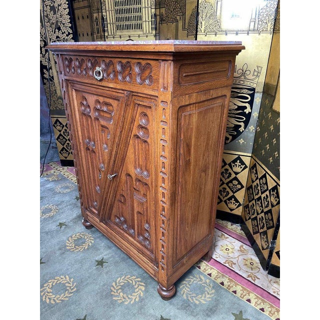 Renaissance Sideboard in Oak, 1900s For Sale - Image 6 of 11