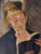 1960s Vintage Woman Reading Portrait Oil on Masonite Board, Framed For Sale - Image 5 of 11