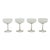 Early 20th Century Javit Crystal “Fine Wheat” Champagne Coupes- Set of 4 For Sale
