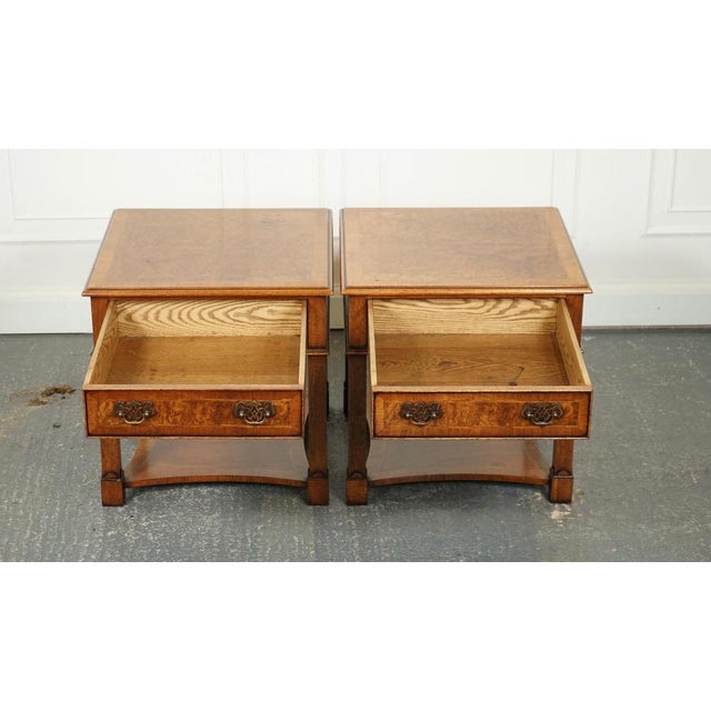 Burr Walnut Nightstands from Brights of Nettlebed For Sale - Image 6 of 18