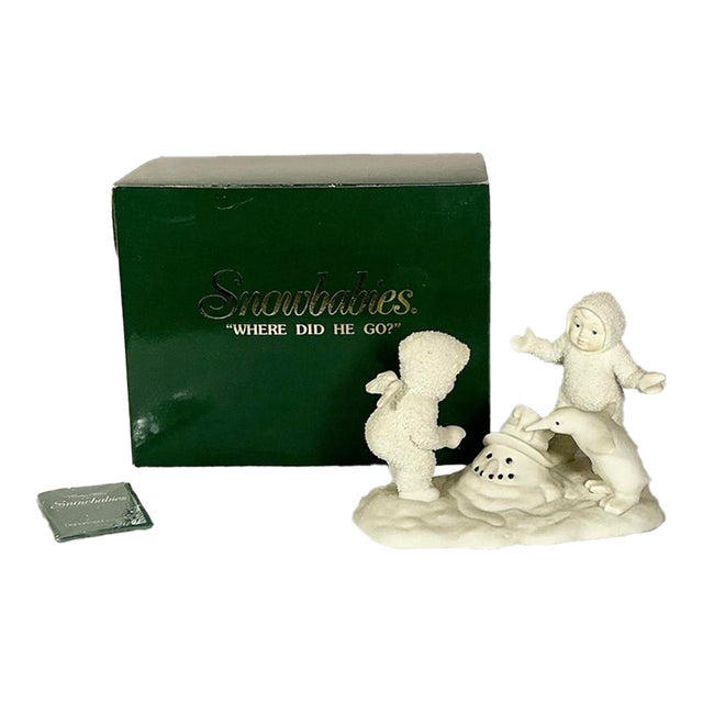 Department 56 Snowbabies "Where Did He Go?" Figurine Retired 1993-2003 With Original Box & Packing For Sale