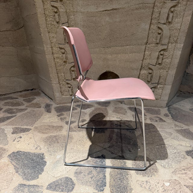 Vintage Set of (4) Matrix Stacking Chairs Designed by Thomas Tolleson for Krueger For Sale - Image 10 of 13