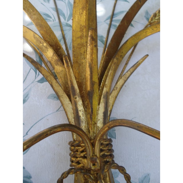 Vintage Gold-Plated Wall-Mounted Candleholders, 1970s, Set of 2 For Sale - Image 11 of 18