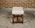 Brown French 19th Century Barley Twist Stool with Finial and Custom Linen Upholstery For Sale - Image 8 of 12