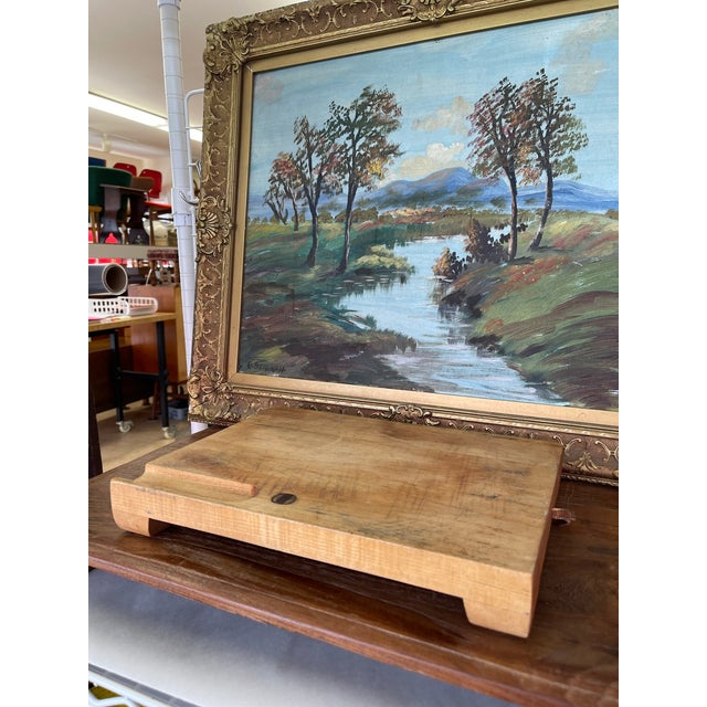 1970s Vintage Vermont Maple Butcher Block Cutting Board by Mountain Hardwood Adams Co., Dorset For Sale - Image 5 of 10