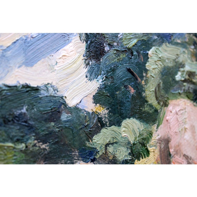 Edgars Vinters, Haystacks, 1984, Oil on Cardboard For Sale - Image 9 of 10