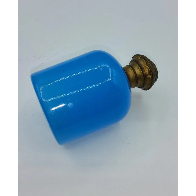 19th Century French Opaline Glass Perfume Bottle with Miniature Top For Sale - Image 4 of 9