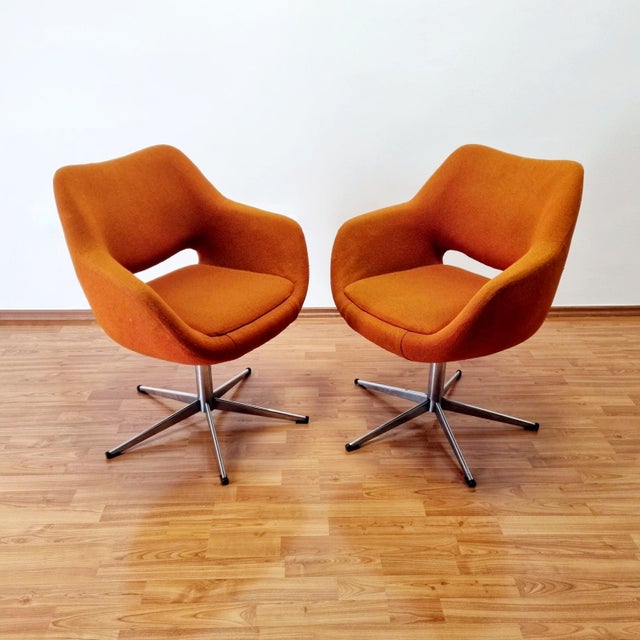 Mid-Century Swivel Egg Chairs from Stol Kamnik, Yugoslavia, 1960s, Set of 2 For Sale - Image 11 of 12