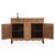 A handsome French Provincial oak sideboard featuring three drawers over two paneled cupboard doors, flanking a central...