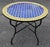 Moroccan 40" Handcrafted Cobalt Blue and Yellow Moroccan Mosaic Table For Sale - Image 3 of 7