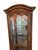 Wood 1990s Ethan Allen Country French Curio Cabinet Glass Display Case China Hutch Lighted For Sale - Image 7 of 18