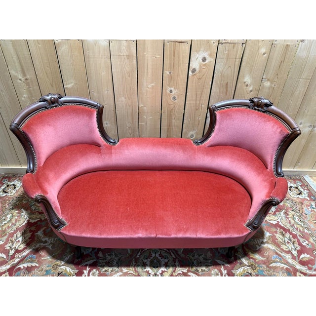 Napoleon III Louis-Philippe Confidential Chair in Mahogany For Sale - Image 6 of 8