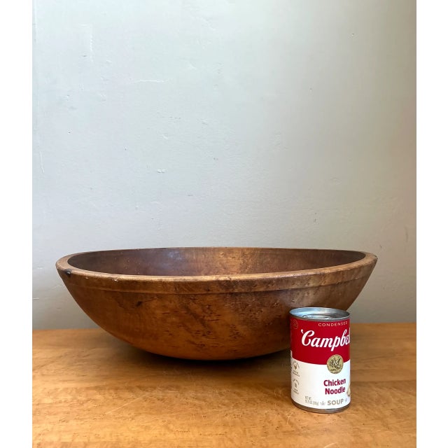 Vintage Large Wood Salad Bowl For Sale - Image 9 of 12