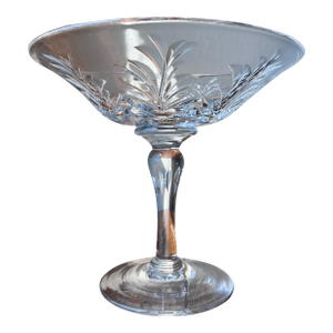 1980s Stuart Crystal Aragon Pattern Compote, Made in England