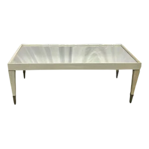 Contemporary Bernhardt Domaine Blanc Transitional Style Mirror Top Cocktail / Coffee Table