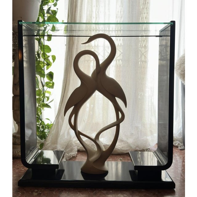 Black Vintage Sculptural Console Table from Maison Jansen, 1970s For Sale - Image 8 of 10