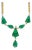 115 Ct Natural Carved Drop Emerald & 4 Ct Diamond Necklace 18 Kt Gold Necklace For Sale