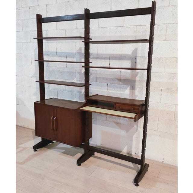 Italian Modular Teak Bookcase, 1960s For Sale - Image 3 of 10