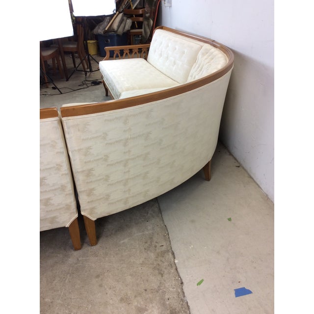 Mid Century Modern Three Piece Sectional Sofa With Vintage Tufted Upholstery For Sale In Philadelphia - Image 6 of 12