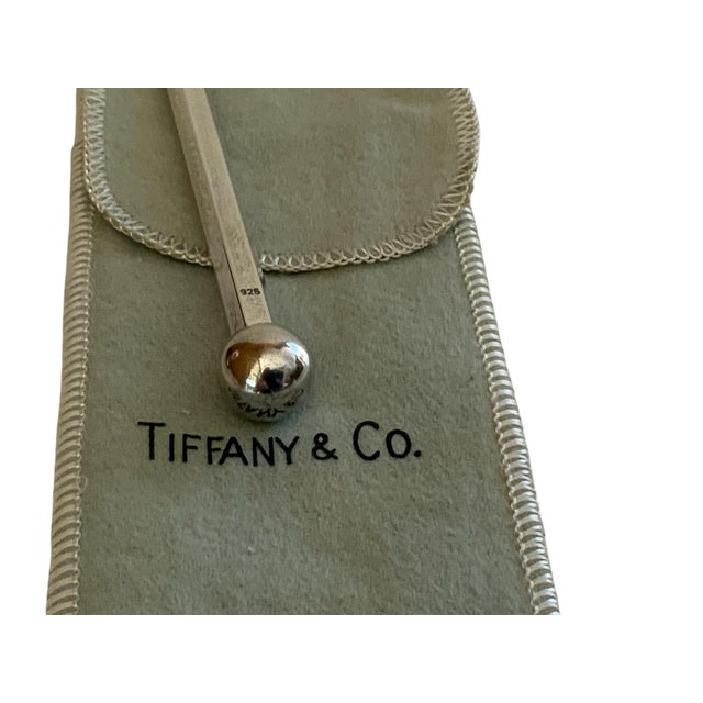 Traditional Vintage Tiffany & Co. Sterling Silver Golf Ball & Tee/ Vintage Rotary Phone Dialer Faceted Ballpoint Pen W/ Pouch Germany 1980s-1990s For Sale - Image 3 of 3