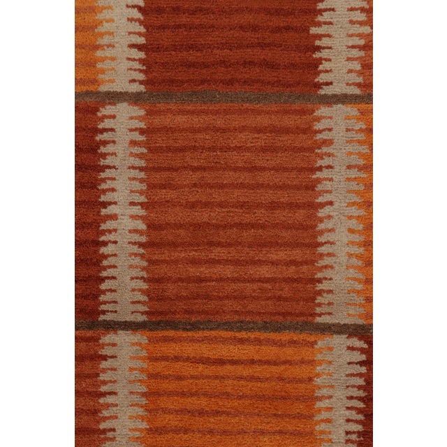 Contemporary Scandinavian Style Geometric Wool Rug, by Rug & Kilim, India For Sale In New York - Image 6 of 10