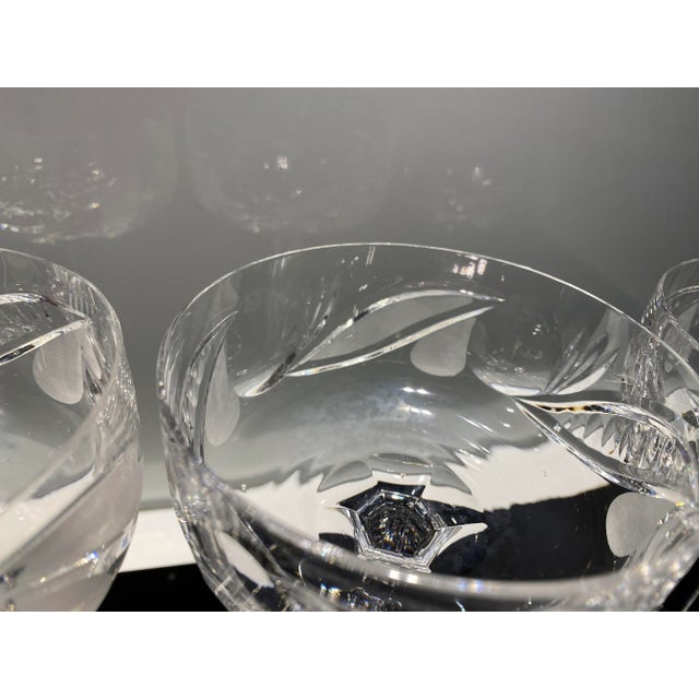 Set of 5 Vintage Rogaska Crystal Champagne Tall Sherbet / Coupes Design ...