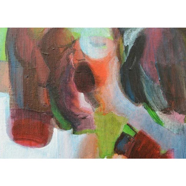 Mid-Century Modern Vintage 1960's George Coggeshall Signed Abstract Colorful Painting Mid Century Modern For Sale - Image 3 of 9