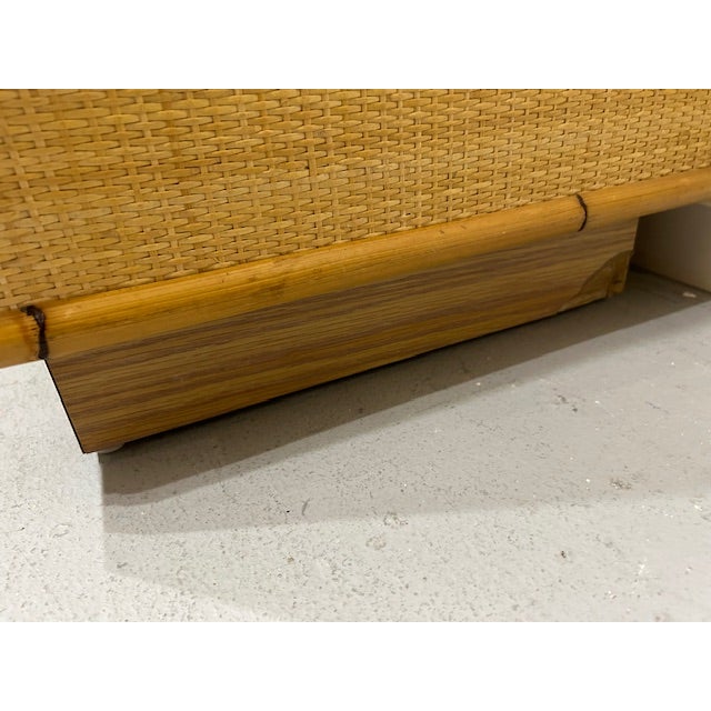 Wood Late 20th Century Bielecky Brothers Cane Rattan Bamboo Chest For Sale - Image 7 of 9