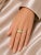 Art Deco Late 20th Century 14K White Gold Yellow Diamond 3 Stone Engagement Anniversary Band Ring, Size 7 For Sale - Image 3 of 3