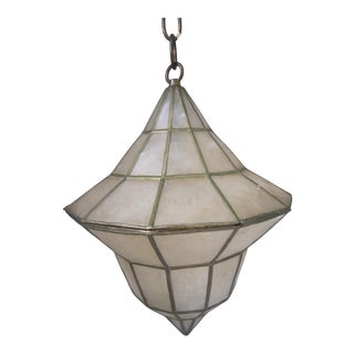 Vintage 1960s Capiz Shell Pendant For Sale