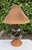 English Vintage Maitland-Smith Faux Marble and Gilt Rope Motif Table Lamp With Pleated Shade For Sale - Image 3 of 12