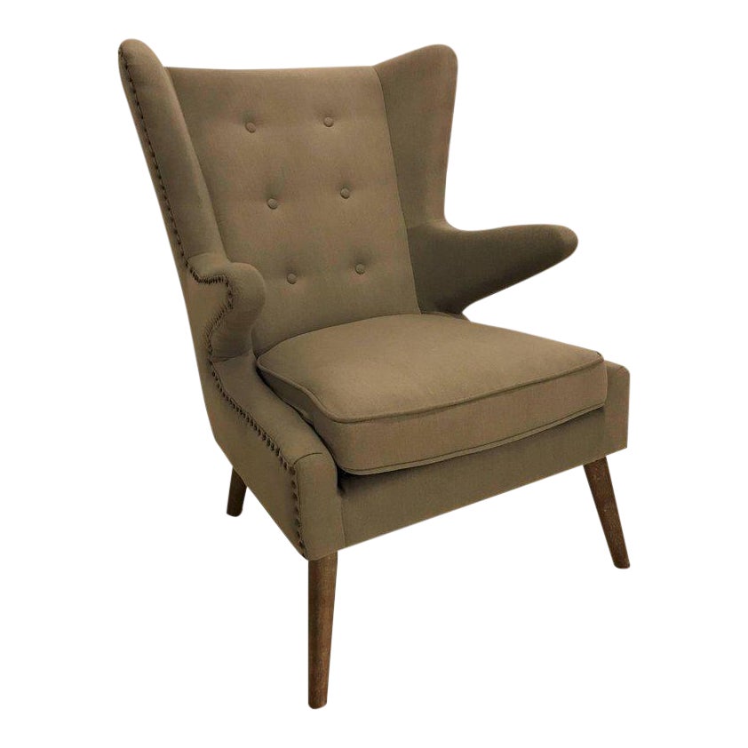 Mid Century Modern Style Papa Bear Style Armchair Chairish