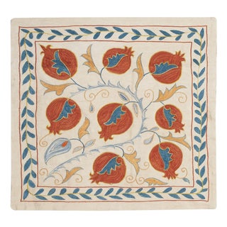 20"x20" 100% Silk Cushion Cover. Modern Lace Pillow. Embroidered Toss Pillow For Sale