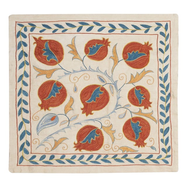 20"x20" 100% Silk Cushion Cover. Modern Lace Pillow. Embroidered Toss Pillow For Sale