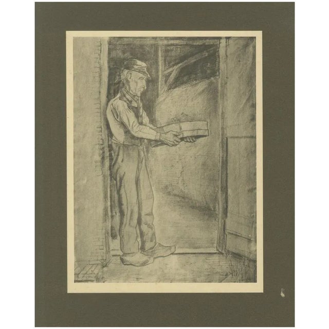 After Vincent Van Gogh, Man Sifting Grain, 1928, Portfolio Print For Sale - Image 6 of 6