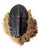 Vintage Ligbi mask with raffia from the Djimini people of Ivory Coast. This striking piece combines human features with...
