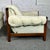 Textile 60s Vintage Highback Swivel & Lowback Club Chair Set For Sale - Image 7 of 10