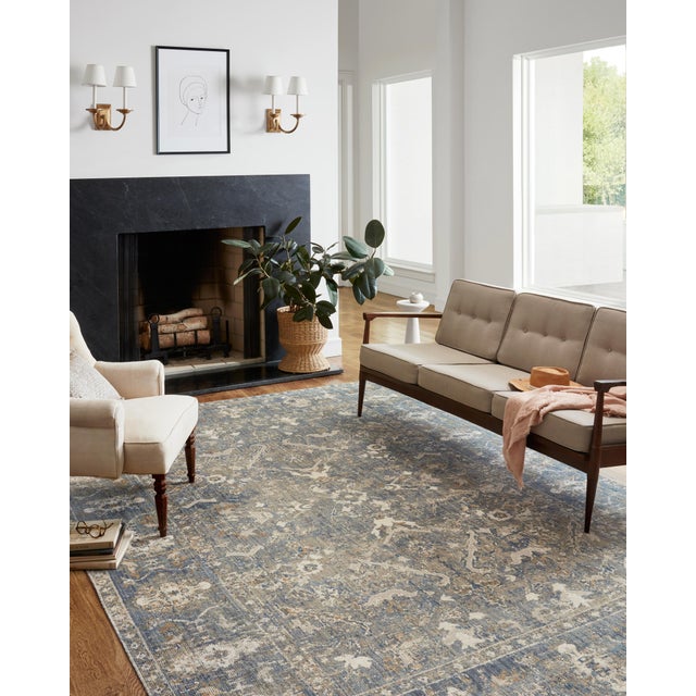 2020s Chris Loves Julia x Loloi Rosemarie Sand / Lagoon 11'-6" x 15'-6" Area Rug For Sale - Image 5 of 6