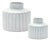 Ribbed Porcelain Vase with Washed Finish (Set of 2) For Sale