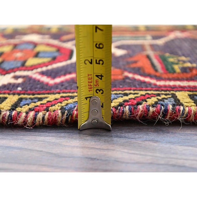 1960s Red Semi Antique Persian Heriz Rug For Sale - Image 11 of 12