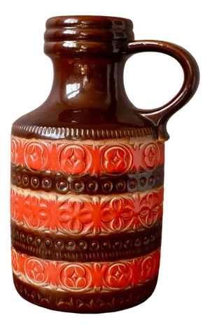 Large Vintage Brutalist Pitcher Vase from Scheurich