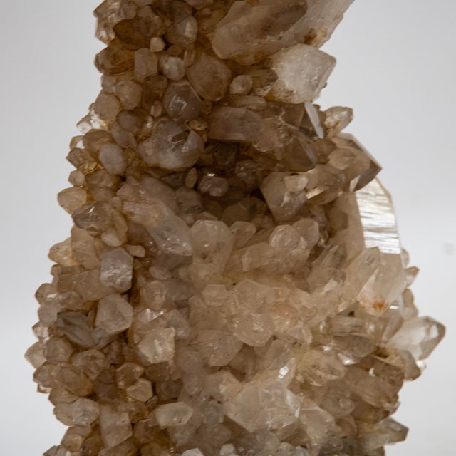 Metal Brass and Crystal Lamp, 1940s For Sale - Image 7 of 11