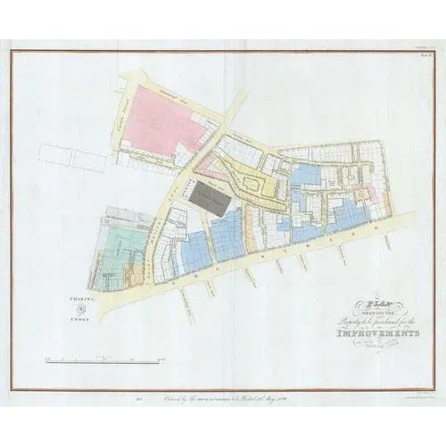 Nash's plan to redevelop charing cross arrowsmith, aaron. Plan shewing the property to be purchased for the improvements...