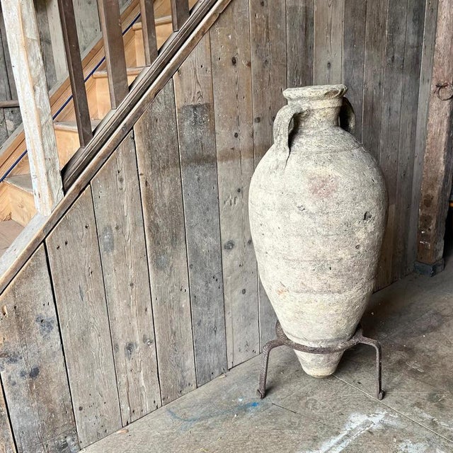 Large Antique Mounted Amphora For Sale - Image 4 of 11