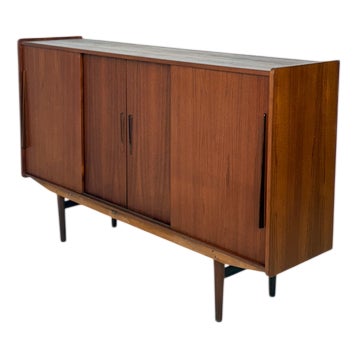 Danish Highboard in Teak For Sale