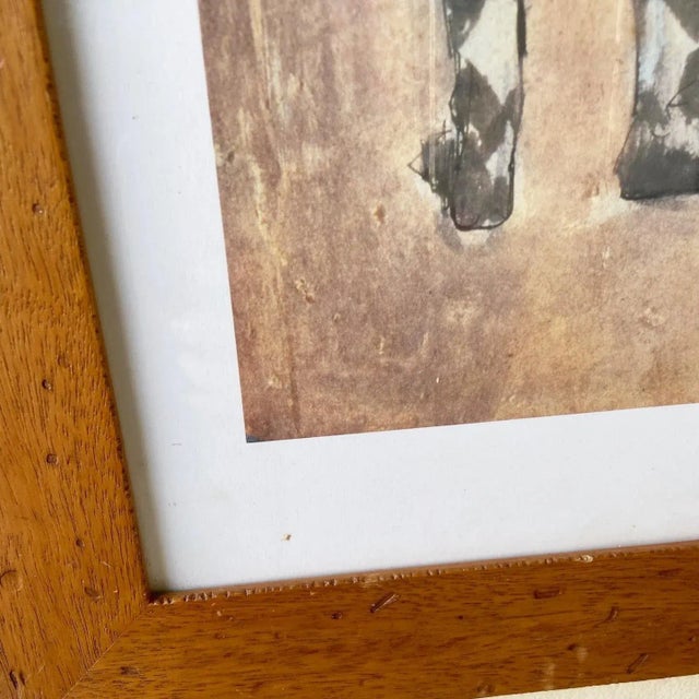 Wood Vintage Framed Print Titled Harlequin’s Family by Picasso For Sale - Image 7 of 11